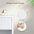 thumbnail image 5 of POLAHAKU Nightstand with Drawer USB Charging Station Storage Fluted Bed Side Table End Table Large Modern Wide Bedside Stand Mid Century for Bedroom Living Room Sofa Couch, White, 5 of 9