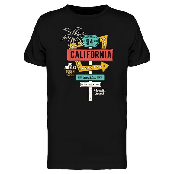 Retro Signs California Tee Men's -Image by Shutterstock