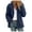 Dark Blue, variant on Homenesgenics Womens Tops under $5 Women's Household with Fleece Thickened Mountaineering Coat Long Sleeve Hoodless Casual Jacket Black M
