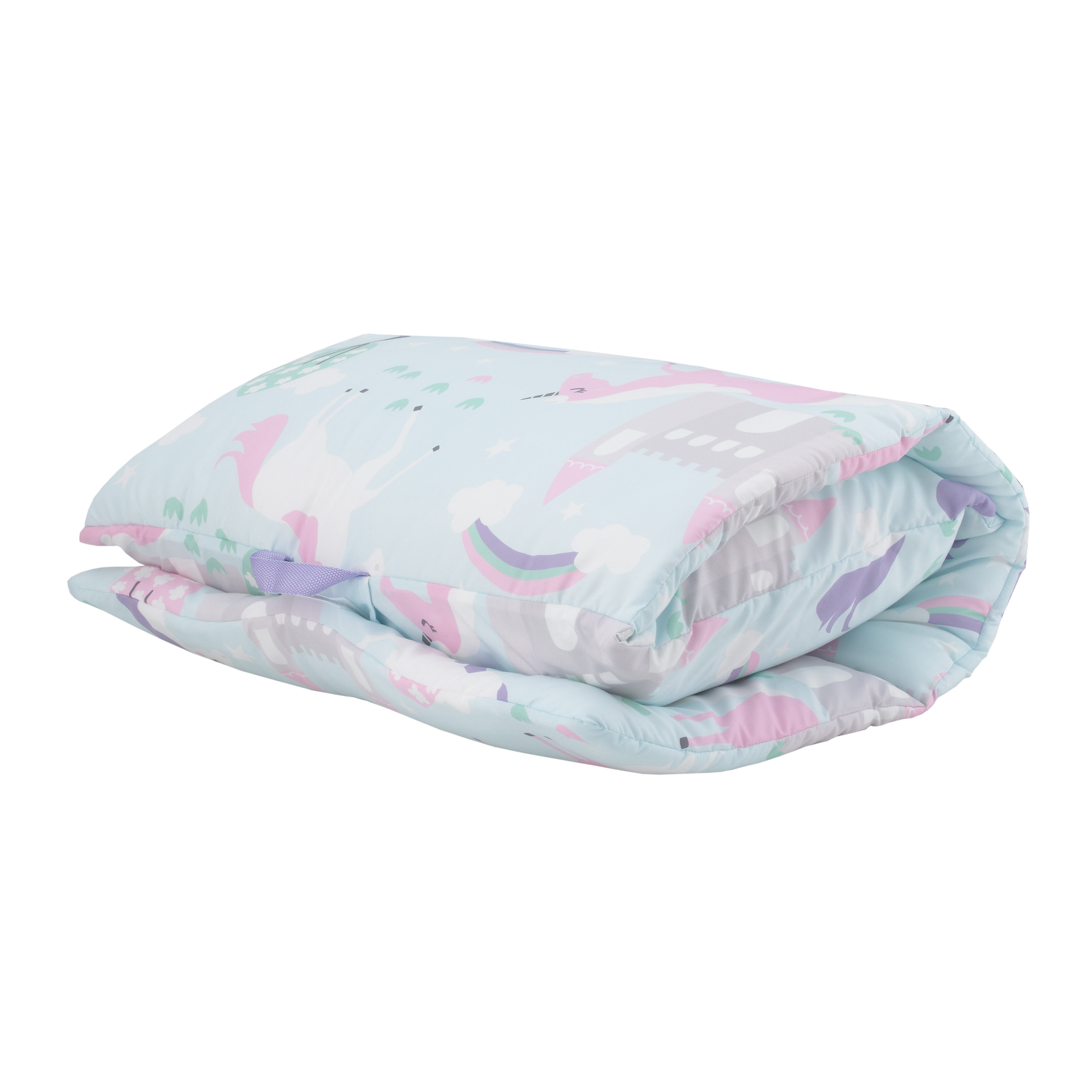 Everything Kids Pink Unicorn Easy Fold Toddler Nap Mat, Preschool Girl