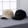 thumbnail image 2 of Dotpet Letter Embroidered Hat Adjustable Baseball Cap(Khaki), 2 of 5