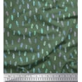 thumbnail image 1 of Soimoi Green Georgette Viscose Fabric Brush Stroke Abstract Print Fabric by Yard 42 Inch Wide, 1 of 3