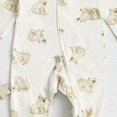 thumbnail image 3 of YDFCWXW Baby Footed Romper Sleeper, Zip Up Onesie for Boy Girl Infant 0-24 Months (Khaki, 0-3 Months), 3 of 3