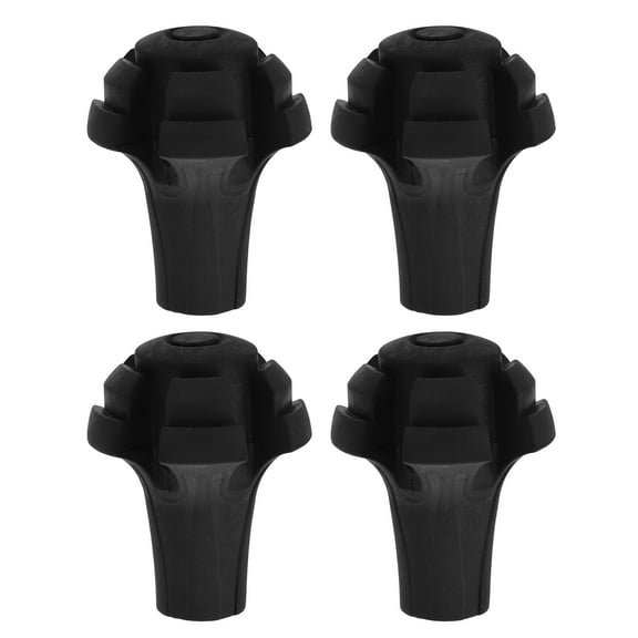 LIFKOME Trekking Pole Tips 4pcs Replacement Rubber Protective Tips for Walking Sticks Black Durability