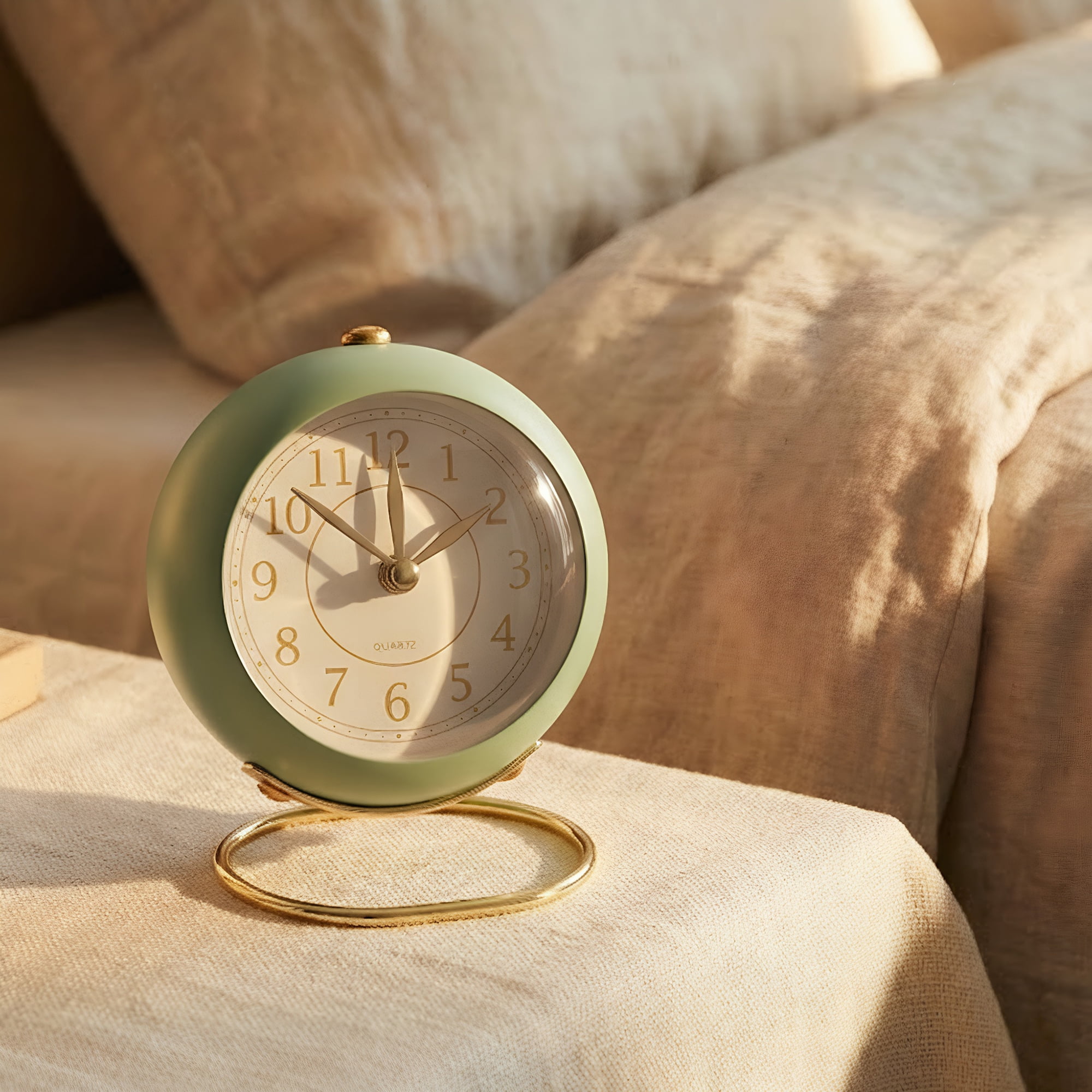 Unique Bargains Planet Design Non-Tick Alarm Clock Green 4.1"L x 2.5"W x 3.5"H