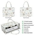 thumbnail image 2 of Large Capacity Tote Bag,Light Christmas Snowflake Pattern Handbag Fashion Luxury Tote Bag,15.7"x13"x 5.1" Inches,Laptop Compatible, 2 of 6