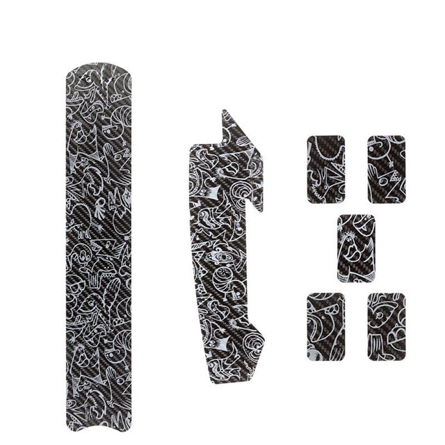 Protection du Cadre de la Chaîne de Vélo Protection du Cadre de la Chaîne Protecteur de Bande Câble de Film Résistant aux Rayures Protecteur de Coin 7PCS / Set