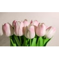 thumbnail image 3 of Fake Tulips Artificial Flowers Real Touch Pink " Silk Flower for Home Kitchen Decor Mother's Day Spring Easter Wedding Bouquet Decorations Office Floral Arrangements(Light Pink), 3 of 5