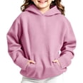 thumbnail image 2 of HAiming Kids Sweatshirts Long Sleeve Hoodies with Pockets Loose Casual Comfy Fall Winter Vacation Workout Tops, 2 of 9