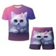 thumbnail image 1 of 2 uds nuevos conjuntos de gatos para niños, camisetas de manga corta de verano para niños y niñas, trajes de pantalones cortos, ropa para niños, camiseta, pantalones cortos, trajes 9T Gao Jinjia LED, 1 of 2
