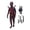 Red, variant on Full Body Bodysuit Costume Red and Black Superhero Style Polyester Fabric with Hidden Zipper for Halloween Party Stage Performance Comic Con Event for Unisex Adults Red 150