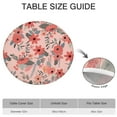 thumbnail image 6 of Round polyester tablecloth with elastic hem and floral design, perfect for kitchen dining or outdoor use, 44-52 inch, oversized, 6 of 7