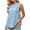 Light Blue, variant on Crew Neck Side Tie Split Tank Tops for Women Loose Flowy Peplum Tunic Blouses Casual Fit Solid Color Sleeveless Vest S