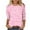 Hot Pink, variant on WREESH Women's 3/4 Sleeve T Shirts Valentine's Trendy Printed Blouses 2025 Spring Summer Casual Pullover Tops Gray