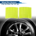 thumbnail image 2 of 20 Pcs Calcomanías para Llantas en Arco, Cintas Decorativas para Llantas de Automóvil de 14-22" Verde Fluorescente Reflectante PET, 2 of 6
