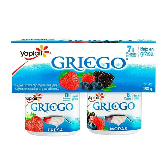 Pack de yoghurt Yoplait fresa y moras 480 g