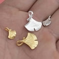 thumbnail image 6 of QQTDFG Ginkgo Biloba Leaf 925 Sterling Silver Charm Pendant A2922-Silver, no extra plating-Small - 10 x 8mm-3 pieces, 6 of 8