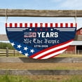 thumbnail image 4 of 4th of July Flag Banner 250 Years We The People 1776-2026 Patriotic Bunting Half Fan Porch Garland Decoration Red White Blue Memorial Flag with Stars and Stripes for Independence Day Memorial Day, 4 of 7