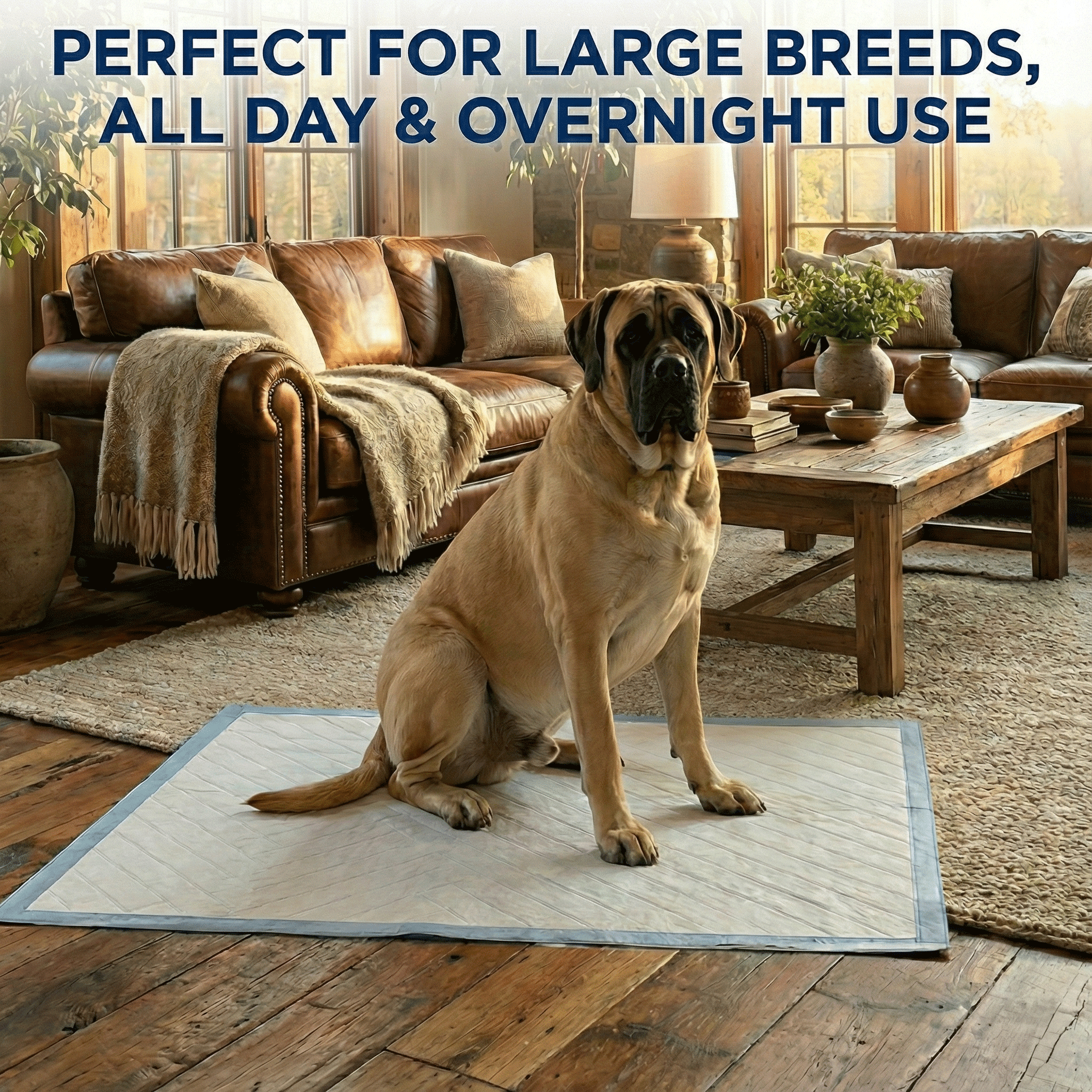 Farmhouse Pet Supply 50ct Extra Large Dog Pee Pads, 37x54 in, Heavy Duty with Adhesive Tabs