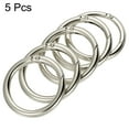 thumbnail image 3 of Uxcell 2x1.54x0.24'' Round Spring Gate O Ring Snap Clip Buckle Zinc Alloy Silver Tone 5pcs, 3 of 5