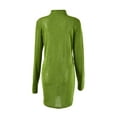 thumbnail image 3 of Qiylii Women Close-fitting Shirt Dress, Solid Color Long Sleeve Lapel,S-L, 3 of 9