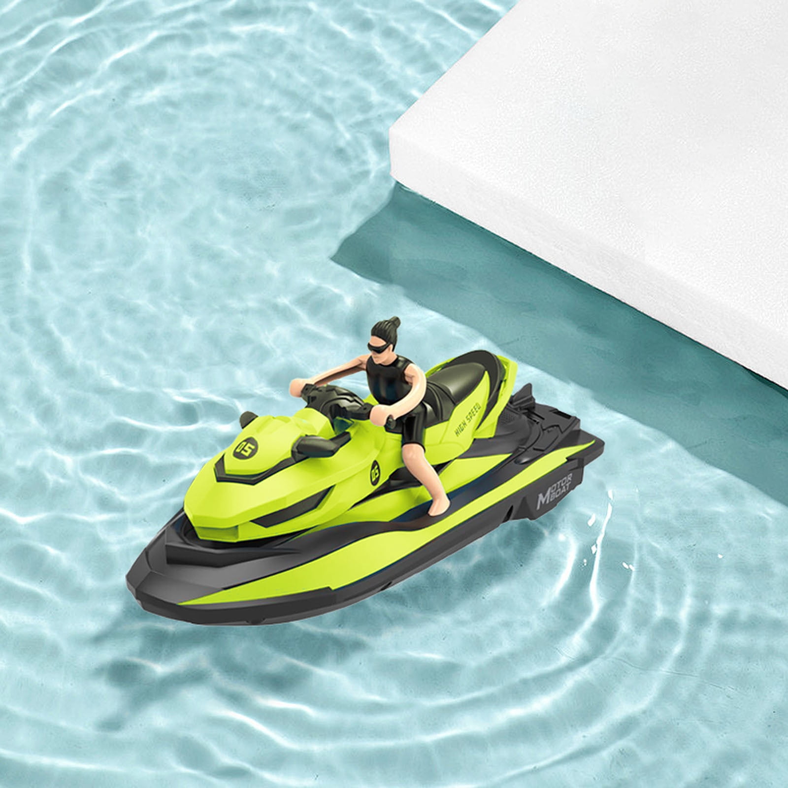 FANSHAYTTT Remote Control Je T Ski With Driver High Speed 2.4G Hz RC Motorboat Water Toy Du Al Propellers Motorboat Model Toy Sh I P Toy With Control Range Remote Controlled Motorboat Fast Cars for