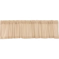 thumbnail image 4 of VHC Brands Burlap Vintage Farmhouse Kitchen Curtain Valance, Vintage Tan 16x72, 4 of 7