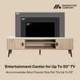 thumbnail image 5 of Manhattan Comfort Haley 70.9" Mid-Century Modern TV Stand in Natural & Beige, 5 of 11