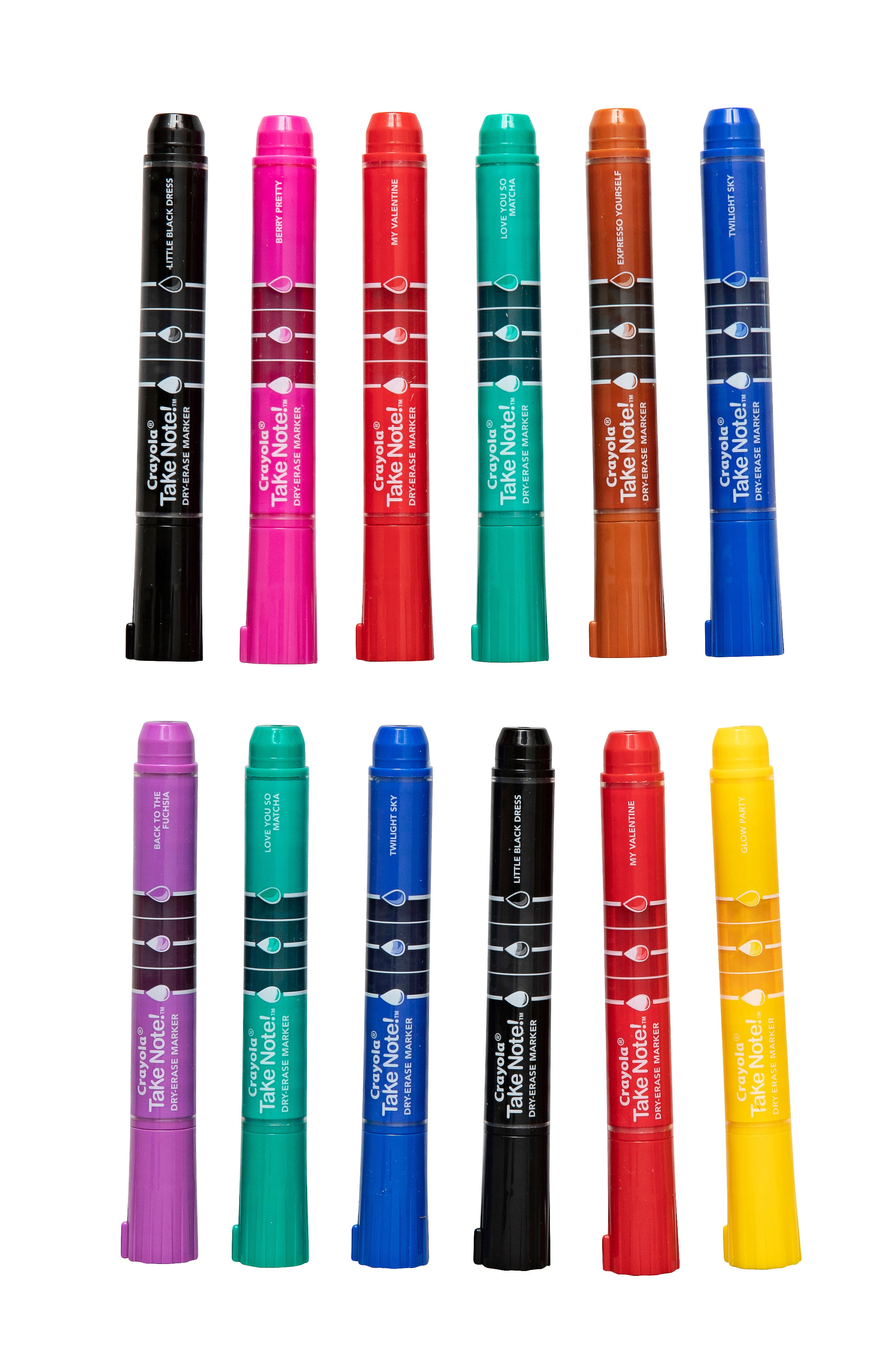 Crayola Easy-Erase 12-Color Whiteboard Watercolor Pen Washable Dry-Erase  Fine Line Markers 98-5912