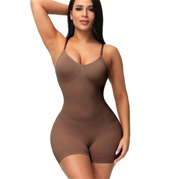 nsendm Female Underwear Adult Petty Top Bra Women Belly Waist Tights  Shapewear Slim Body Shaping Sexy Shapeware Spanks Bodysuit for Women(Coffee,  L) 