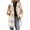 Orange, variant on Women's Casual Fuzzy Plaid Jacket Lapel Button Front Long Sleeve Oversized Loose Fit Outerwear