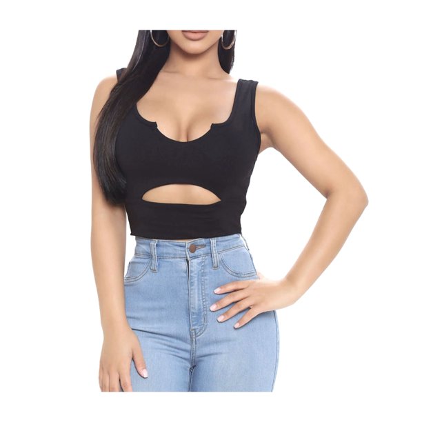 Txlixc Chaleco de verano femenino, blusa sin mangas de cuello u de color sólido Txlixc moda