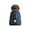 Blue, variant on Women Winter Pompom Beanie Hat with Warm Fleece Lined, Thick Slouchy Knit Skull Ski Cap-Blue