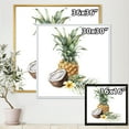 thumbnail image 4 of Designart 'Pineapple With Plumeria Coconut and Palm Leaves' Traditional Framed Canvas Wall Art Print, 4 of 5