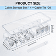 thumbnail image 2 of 2Pcs Cable Storage Box with Wire Ties, Clear Cord Storage Box Without Lid, Organizer for Home Office Desk Organizers, 2 of 7