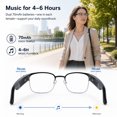 thumbnail image 6 of Genxenon Bluetooth Glasses with Photochromic Lenses for Men and Women,Voice Assistant,Hands-Free Calls,Silvery Metal Half Frame Unisex,Suitable for Meetings and Offices, 6 of 12