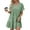 Green, variant on Qiopertar Women's V-Neck Pleated Loose Dress Casual Short Sleeve Solid Color Summer Vacation Beach Travel Boho Relaxed Flowy Maxi Dress, White S