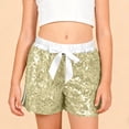 thumbnail image 2 of VUHXZWAF Girls Sequin Shorts Elastic High Waist Straight Leg Glitter Party Dance Shorts Size 1-2 Years, 2 of 4