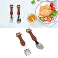 thumbnail image 1 of 2 Pack Toddler Fork Spoon, Metal Toddler Cutlery Set Cartoon Spoon Tableware Kit Stainless Steel Forks And Spoons Comfortable To Handle Toddler Silverware With Storage Box, 1 of 8