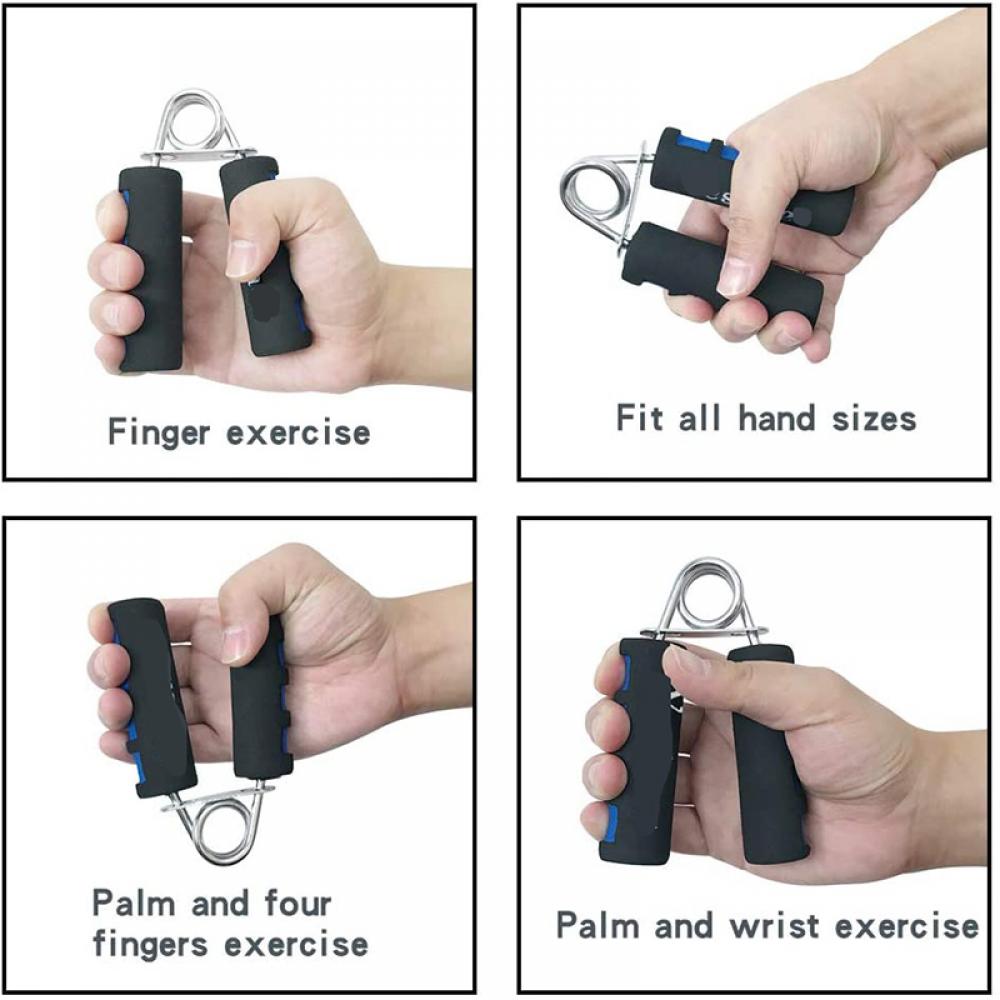 Hand Grip Strengthener Workout Kit Forearm Grip Adjustable Resistance Hand Gripper, Finger Exerciser, Finger Stretcher, Grip Ring for Athletes - image 3 of 6