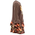 thumbnail image 5 of Girls 2 Piece Skirt Set Turkey Day Thanksgiving Clothes Outfit (9Y, Brown), 5 of 5