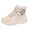 Khaki, variant on Platform Wedge Snow Boots for Women Fashion Casual Fleece Lined Winter Warm Chunky Fashion Sneakers Non Slip Work Ankle Booties Blue Size 6