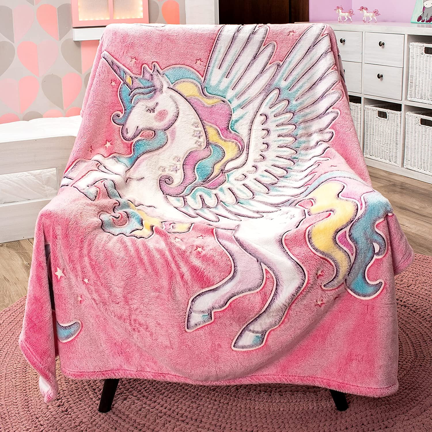 Girls unicorn blanket hotsell