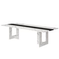 thumbnail image 7 of ChVans 95" Large Kitchen Dining Room Table for 10-12 People, Rectangular Wooden Kitchen Table with Heavy Duty Legs, Modern Dinner Furniture Last Forever, Wood Grain, 7 of 7