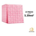 thumbnail image 1 of Panel Decorativo 3D JAUZ Paquete de 10 Piezas de 70x77 cm Color Rosa Modelo Ladrillo JAUZ Ladrillo, 1 of 2
