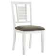 thumbnail image 4 of Miekor Furniture Pratto Distressed White Wood Dining Side Chair (Set of 2) 15434, 4 of 12