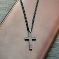 thumbnail image 2 of Pendentif Croix en Acier Inoxydable Hommes Femmes Collier Chaîne Bijou Religieux Cadeau, 2 of 7