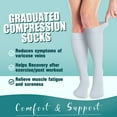thumbnail image 2 of Aihuaihua 6 Pack Compression Socks for Women - Circulation, Support for Running, Recover, Nurse, Athletic Travel Knee-High Socks Casual, 2 of 5