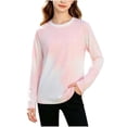 thumbnail image 2 of Tie Dye Girls Long Sleeve Sun Protection Shirt Quick Dry UPF 50+ Outdoor Pink,Size 7-8 T, 2 of 6