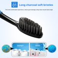 thumbnail image 3 of Premium Bamboo Charcoal Toothbrush Biodegradable Organic Free Soft Bristle, 3 of 8